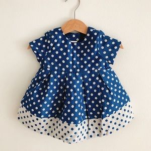 Baby gap Blue polka dot dress
